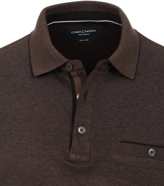 Poloshirts Met Lange Mouwen Casa Moda Polo LS Bruin 4 Poloshirts Met Lange Mouwen Casa Moda Polo LS Bruin - Afbeelding 2
