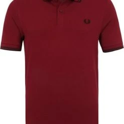 Slim-Fit Polo's Fred Perry Polo M3600 Port Rood -Aanbiedingen Shirt Vorm Winkel 74887 1 1