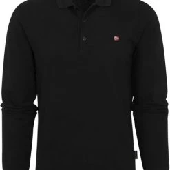 Poloshirts Met Lange Mouwen Napapijri Ealis Longsleeve Polo Zwart