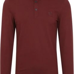 Poloshirts Met Lange Mouwen Hugo Boss LS Passerby Polo Bordeaux