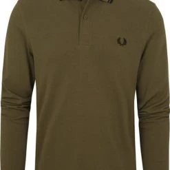 Poloshirts Met Lange Mouwen Fred Perry Longsleeve Polo Groen -Aanbiedingen Shirt Vorm Winkel 75143 1 1