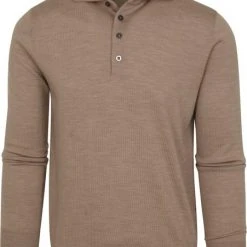 Poloshirts Met Lange Mouwen Suitable Prestige Polo Merinowol Beige