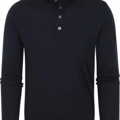 Poloshirts Met Lange Mouwen Suitable Prestige Polo Merinowol Navy