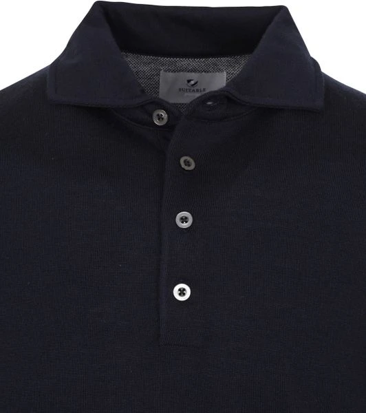 Poloshirts Met Lange Mouwen Suitable Prestige Polo Merinowol Navy 4 Poloshirts Met Lange Mouwen Suitable Prestige Polo Merinowol Navy - Afbeelding 2