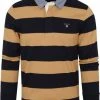 Poloshirts Met Lange Mouwen Gant Heavy Rugger Poloshirt LS Beige -Aanbiedingen Shirt Vorm Winkel 75520 1