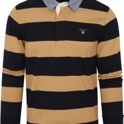 Poloshirts Met Lange Mouwen Gant Heavy Rugger Poloshirt LS Beige