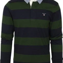 Poloshirts Met Lange Mouwen Gant Heavy Rugger Poloshirt LS Groen