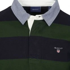 Poloshirts Met Lange Mouwen Gant Heavy Rugger Poloshirt LS Groen -Aanbiedingen Shirt Vorm Winkel 75522 2 1