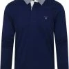 Poloshirts Met Lange Mouwen Gant Heavy Rugger Poloshirt LS Donkerblauw -Aanbiedingen Shirt Vorm Winkel 75525 1