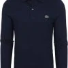 Poloshirts Met Lange Mouwen Lacoste Poloshirt Pique Longsleeve Donkerblauw