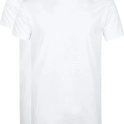 Basic T-shirts Alan Red Derby Extra Lange T-shirts Wit (2Pack)