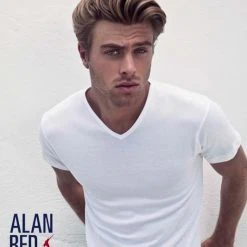 Basic T-shirts Alan Red Vermont Extra Lange T-Shirts Wit (2Pack) -Aanbiedingen Shirt Vorm Winkel 7670 3