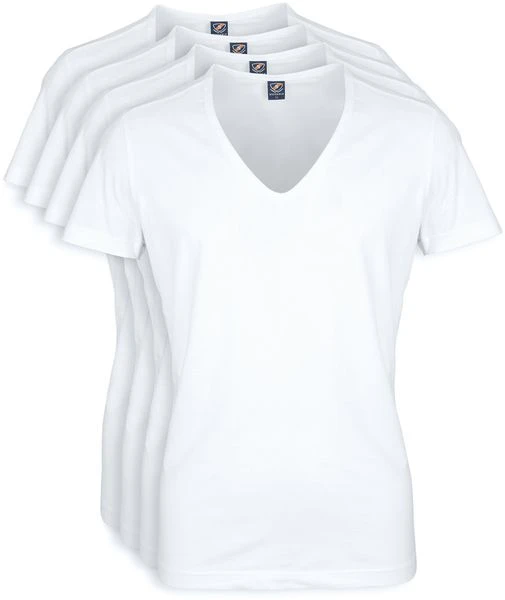 Suitable Basic T-shirts Diepe V Hals 4-Pack Stretch T-Shirt 3 Suitable Basic T-shirts Diepe V Hals 4-Pack Stretch T-Shirt