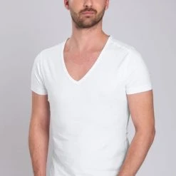 Suitable Basic T-shirts Diepe V Hals 4-Pack Stretch T-Shirt 12 Suitable Basic T-shirts Diepe V Hals 4-Pack Stretch T-Shirt -Aanbiedingen Shirt Vorm Winkel 791 17